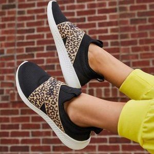 ADIDAS Puremotion Adapt Sneaker Women's Black Leopard Slip On Shoes Size 7.5